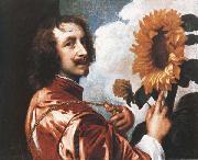 Anthony Van Dyck Self-Portrait with a Sunflower oil painting reproduction